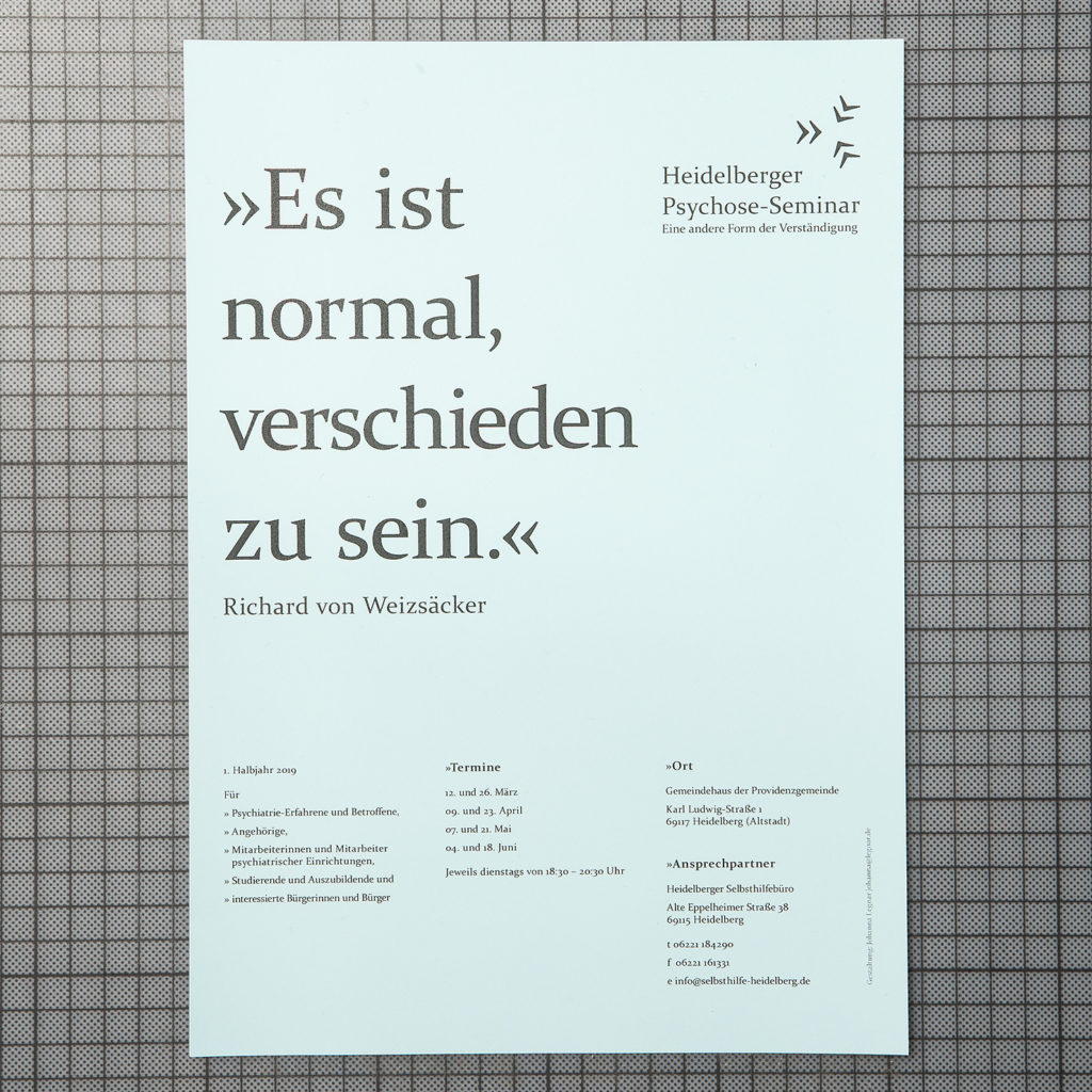 poster according to the brand design